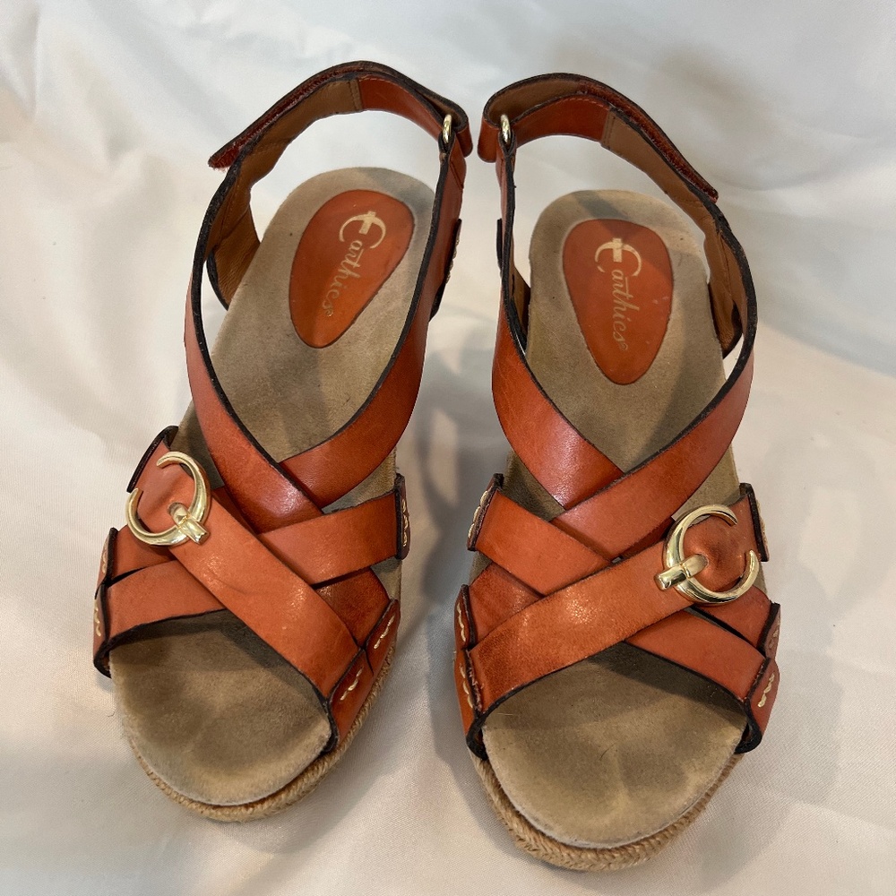 Earthies Wedge Sandals Salerno Too Spice Size 8B